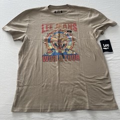 LEE Men’s Size L Graphic T-Shirt Tee Short Sleeve ‘Lee Jeans World Tour’