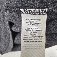 FAHERTY Cloud Cotton Men Medium Charcoal Gray Long Sleeve Henley Shirt
