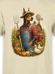 Farmhand Doberman Dog T-Shirt | Unisex