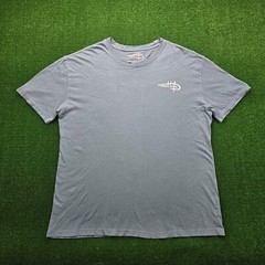 Reel Life Tshirt Mens 2XL Blue Short Sleeve Fishing Hook USA Flag Casual Outdoor