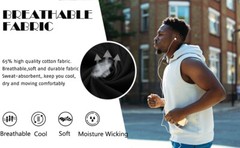 Men’s Workout Hooded Tank Tops Sleeveless Gym Training Bodybuilding T Shirt