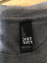District Mens Long Sleeve GrayPerfect Tri Crew Neck Tee Therapy Brewing Medium