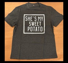 Men’s Small Graphic T-Shirt girlfriend ‘She’s My Sweet Potato’ Valentine’s Day