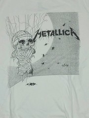 Metallica Billabong One Pushead Graphic T-Shirt Men’s Large White Concert Tee