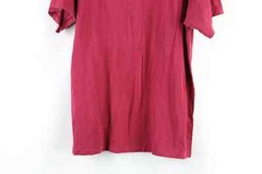Vintage 90s Streetwear Mens Large Faded Blank Pocket T-Shirt Burgundy Cotton