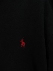 VINTAGE Ralph Lauren Shirt Men Medium Black Turtleneck Red Pony Minimalist *