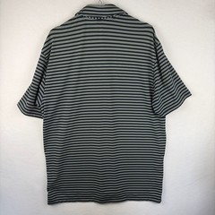 Adidas Golf Men’s Black and White Striped Short Sleeve Polo Shirt