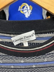 Vintage 90s Giorgio Danieli Textured 3D Knit Short Sleeve T Shirt Size XL