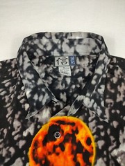 Vintage Trust Tiger Shirt Men’s XL Black Gray Long Sleeve Button 90s Flaws