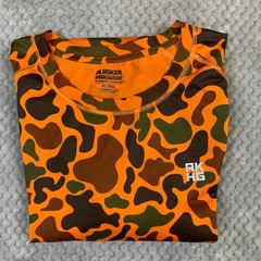 Alaskan Hardgear Duluth Trading Co Mens XL Tall Orange Camo Long Sleeve Shirt