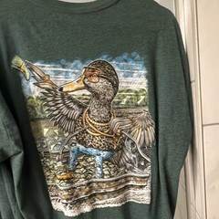 Men’s XL Lot of 2 Duck Graphic Tee Crew Neck Short Sleeve Black/Green