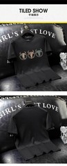 New Fashion Bull Rhinestones Summer Short Sleeve Luxury Men Streetwear T-Shirt