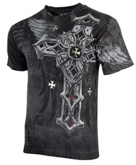 Xtreme Couture By Affliction Men’s T-Shirt Battledome Biker Cross