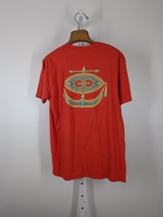 Kopitiam NYC Malaysia Restaurant Promo T Shirt Orange Art Graphic Shirt L USA