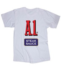 A.1. steak sauce logo white T-shirt A1 Ranch Farm