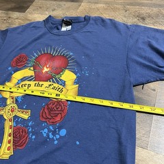 Vintage D Nero Keep The Faith Cross Roses T Shirt Mens Size L Large