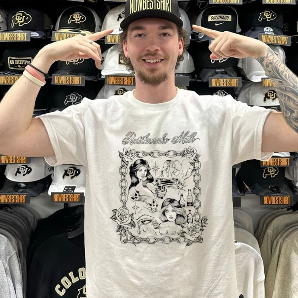 Rattlesnake Milk Vintage Graphic Tee Mens Unisex Cotton T-Shirt
