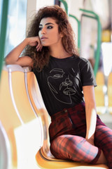 Abstract Face T Shirt, Art Single Line Drawing, Aesthetic Minimalist Unisex Tee