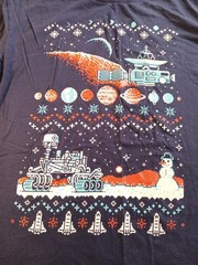 Anvil T Shirt Winter Design Blue Large