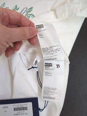 (New) Kith Script Needlepoint White T XL