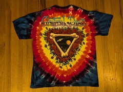The Grateful Dead Space Your Face Liquid Blue Double sided Tie Dye L 100% Cotton