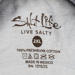 2XL Salt Life Coastal Blue Aquatic Journey Fade T-Shirt 52″ FLAW
