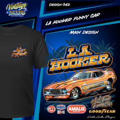 L.A. Hooker ’72 Mustang AA/FC Vintage style T-Shirt (342) T-Shirt
