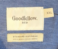Men’s Short Sleeve Polo Shirts 2XL Blue “2 Pack” Goodfellow POCKET Collar Neck