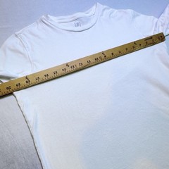 George Men’s Small White Long Sleeve T-Shirt 100% Cotton Crewneck Blank S 34-36