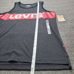 Levi’s Tank Top Mens L Gray New Graphic Logo Sleeveless Cotton Blend Shirt
