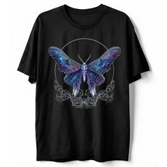 Galaxy Constellation Moth T-Shirt Celestial Butterfly Witchy Space Gift Tee