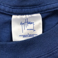 Guy Harvey Original Vintage Pocket T-Shirt Size Large Blue Fishing Shirt