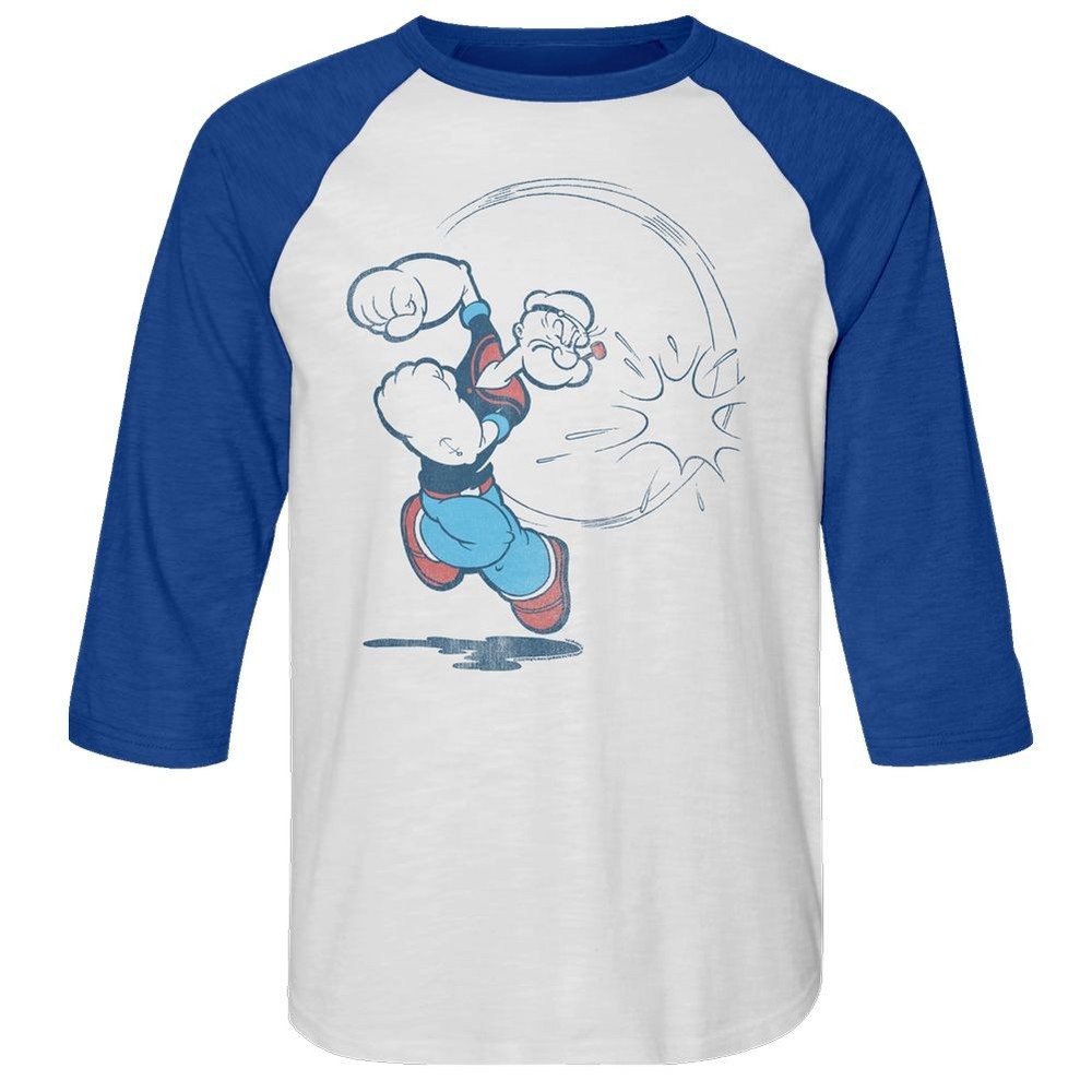 Popeye Vintage 3/4 Sleeve Raglan T-Shirt