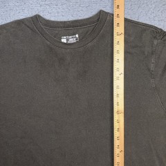 Carhartt Long Sleeve Logo T shirt Men’s Large Loose Fit K231 Dark Olive Green