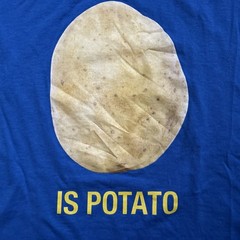 IS POTATO 2022 T-SHIRT – STEPHEN COLBERT LATE SHOW – BLUE – SIZE 2XL – OFFICIAL