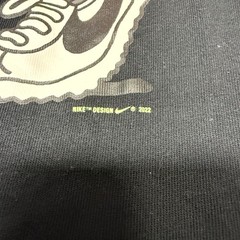 Nike Mens T Shirt M Black Skeleton Graphic There Is No Finish Line Neon Yellow
