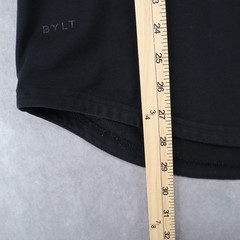 BYLT Shirt Mens Small Black Lux Drop-Cut Crewneck Tee Stretch Tagless Casual Top