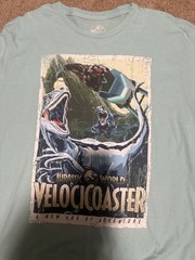Jurassic World Universal Studios Parks T-Shirt with Poster Art Velocicoaster