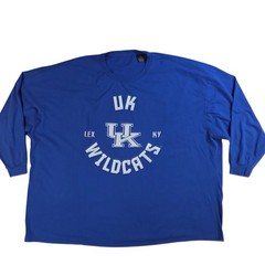 University of Kentucky Wildcats UK Blue T-Shirt Men 6XL Big Football Basketball