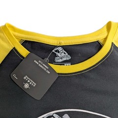 Suavecito Pomade Men’s Medium T-shirt 3/4 Sleeve Black And Yellow NWT