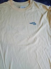 Reel Life Graphic T-Shirt Mens Medium Yellow Solid Short Sleeve Pullover Cotton