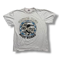 Vintage Venice Club Beach Body Works Single Stitch T Shirt Medium Body Building