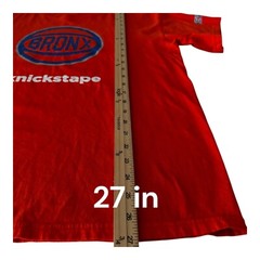Kenya Size Large T- Shirt Bronx New York #Knickstape Orange Crew Neck Tee .