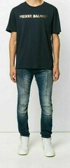 Pierre Balmain Mens Iconic Top Logoshirt Gold Logo Shirt Kurzarm T-Shirt 48 M
