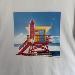 Kith Miami Beach Graphic T-Shirt White Photo Print Tee Mens Large