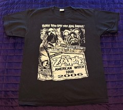 VTG Rob Zombie Black Concert T-Shirt AMERICAN WITCH TOUR 2006, Mens Large L RARE