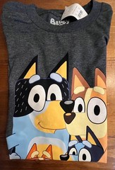Bluey New Adult T-Shirt -Chilli Bandit Bingo Bluey Medium New! With Tags