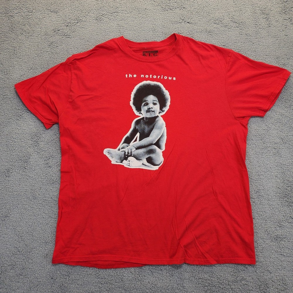 Ready To Die Men’s Red T-shirt Biggie Notorious BIG Brooklyn Mint Size 2 XL