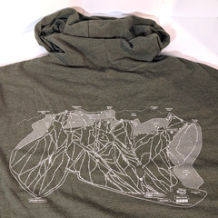 Snowbasin Utah Shirt Ski Resort Map Long Sleeve, Skiing, Snowboard, Ogden, Sz XL