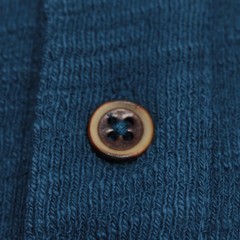 Borgo 28 NWT Long Sleeve Henley T-Shirt Size L in Storm Blue 100% Cotton